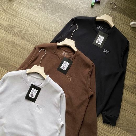 袅家RHO调温防臭弹性修身长袖纯色圆领衫卫衣德绒打底衫 商品图1