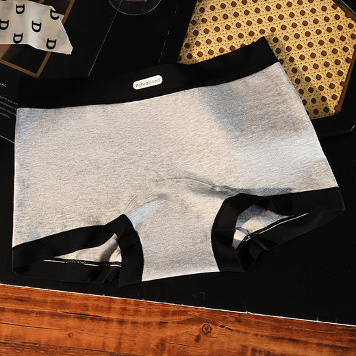 【捡漏！49抢4件！格雷系！】秋冬高质感 全包臀立体剪裁内裤 女全棉a类纯棉10A抑菌纯棉内裤 女全棉平角内裤女 商品图6