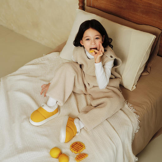 朴西暮云秋冬保暖儿童拖鞋女童居家室内防滑毛绒加厚亲子棉拖鞋 商品图4