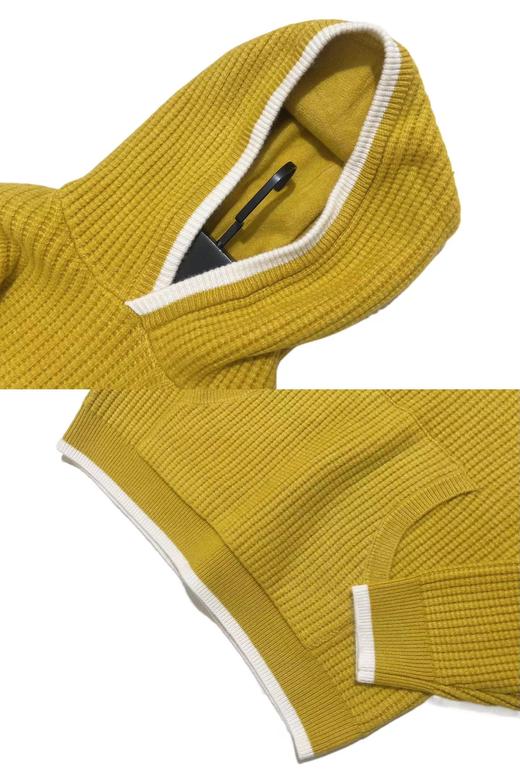 D110921联名款FW25logo标志舒适连帽落肩针织毛衣 商品图13