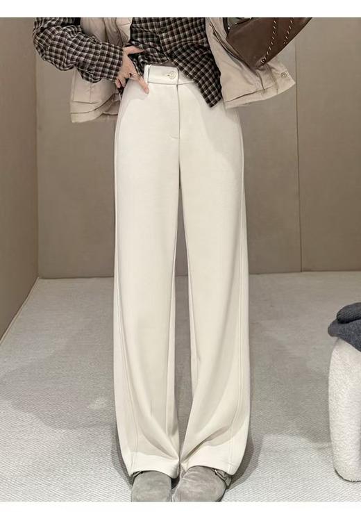 710g显瘦王报恩西裤秋冬加厚醋酸羊毛气质通勤窄阔腿裤 商品图11