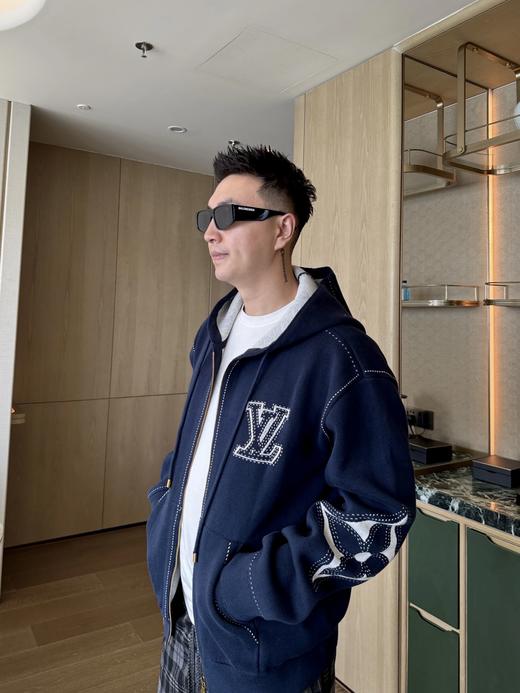 驴家 25FW嵌花拉链棉质混纺连帽衫（DY） 商品图1