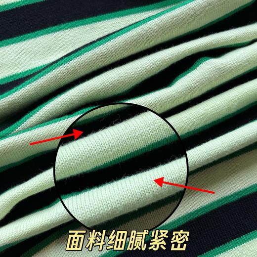 Sh＆ort Sent＆ence 撞色条纹圆领套头宽松长袖针织衫 （蕾姐上身S） 商品图9