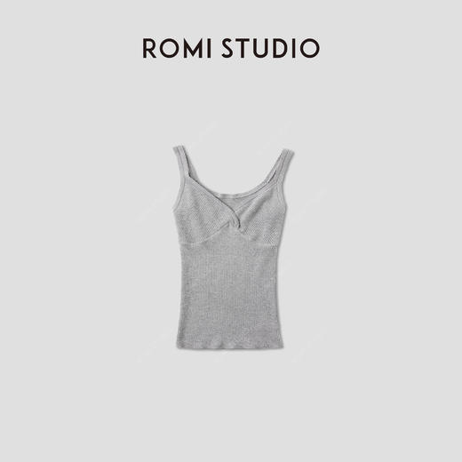 ROMI STUDIO“轻薄无物”16针缝合V领花边网面长袖/吊带RWCAS66139 商品图6