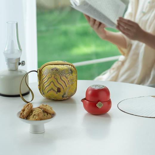 【预售7天】万仟堂功夫茶具快客杯一壶一杯单人便携式旅行茶具套装 高档茶叶罐陶瓷密封便携 事事如意 瓷器商品不支持七天无理由 商品图0