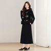 新中式加棉重工圆领毛毛，丝绒马甲款优雅两件套连衣裙HR-YBER620 商品缩略图3