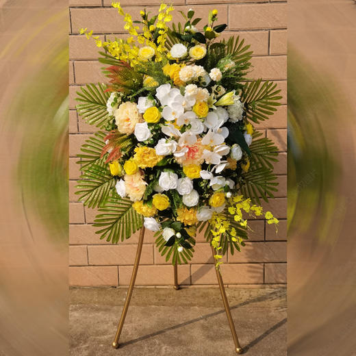 殡葬专用花篮仿真鲜花花摆（拼色）国际品质仿真花 商品图0