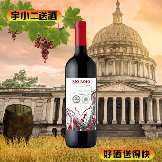 【进口红酒】西班牙绯色干红葡萄酒14度750ml 商品图0