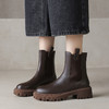 【预售5天】英伦风厚底切尔西短靴女烟筒靴秋冬新款圆头粗跟弹力马丁靴KYD&ZY2840 商品缩略图0