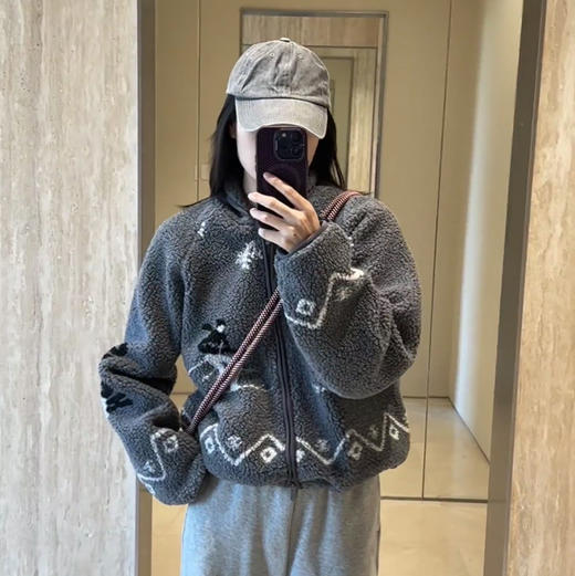 杨超越同款双层仿羊羔毛外套 商品图2