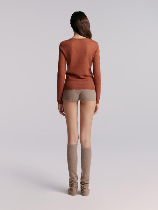 Her Senses｜时装 12WPO27K1 圆领套头毛衣 [ 浅驼CM04 / 焦糖棕BR18 ] 商品图2