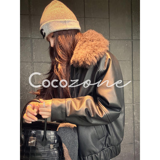 COCO ZONE 刘 一一 “墨西哥”100山羊皮翻领毛领皮衣 CD2A2856 商品图0