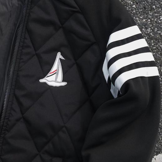 D110940秋冬新款四道杠复古连帽帆船羽绒棉服棉衣外套 商品图8
