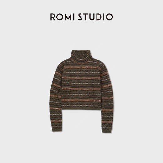 ROMI STUDIO“中古毛衣”100超细美丽诺羊毛高领套头毛衫RWCAST6057 商品图2
