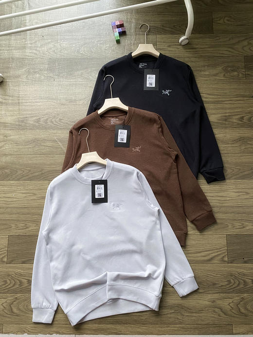 袅家RHO调温防臭弹性修身长袖纯色圆领衫卫衣德绒打底衫 商品图0