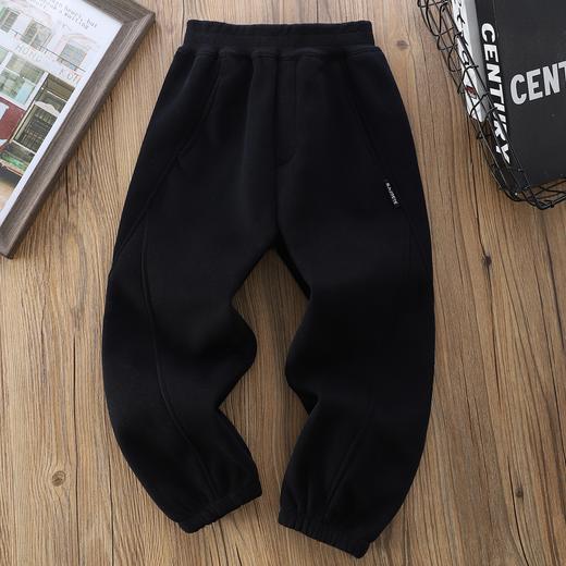 110-170儿童防风加绒加厚卫裤中大童休闲长裤运动裤 商品图2