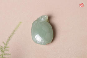 和田玉且末蓝【龙龟】吊坠