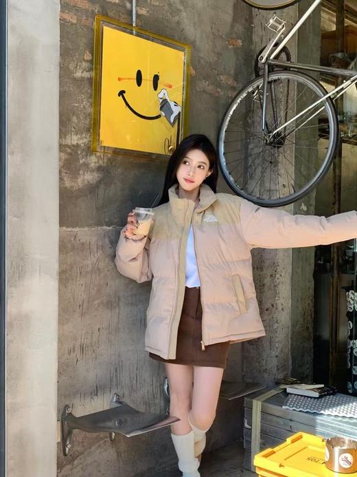 【小北家情侣款拼接棉服】双倍保暖抗风 内里整个都是棉 袖口和下摆都做了防风设计，正儿八经的棉服-YOEO 商品图3