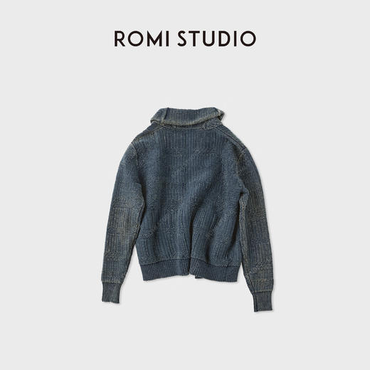 ROMI STUDIO"复古随性"植物棉洗水挺括骨感毛织外套 RWCAW65768 商品图2