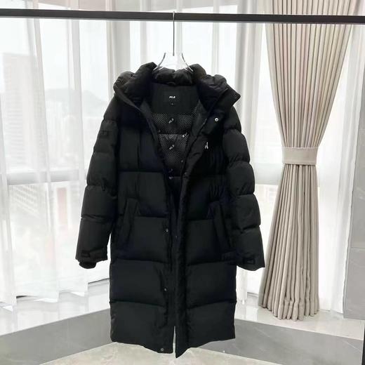 D110930纽扣小标刺绣LOGO/长款加厚羽绒服男女款 商品图7