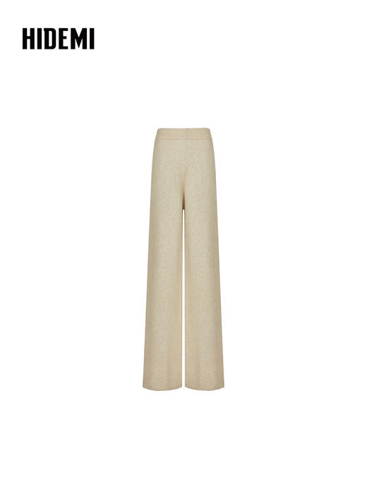 HIDEMI 进口浣熊毛抽绳长裤阔腿裤 商品图8