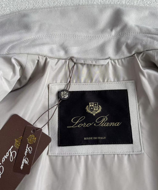 LP 羊绒领 经典菱格棉服。米色。深蓝色自己备注号码颜色 商品图11