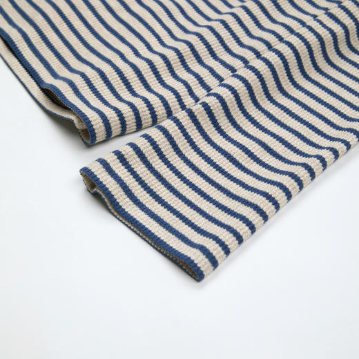 ROMI STUDIO“日系慵懒”华夫格立体条纹宽松亨利长袖T恤RWCAS66491 商品图4