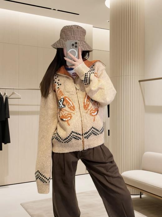 驴家 25FW提花拉链针织束腰夹克（DY） 商品图3