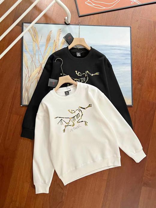 D110933联名款冬季新款男子针织加绒套头衫圆领卫衣 商品图8