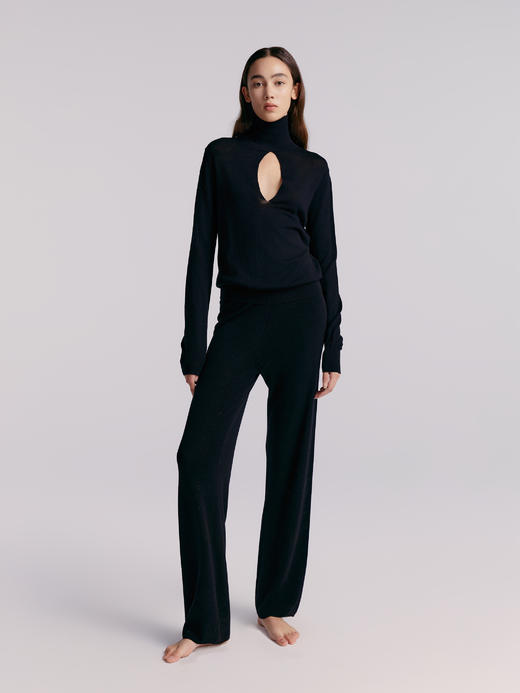 Her Senses｜时装 12WPO25K1 前片开叉高领毛衣 [ 黑BK01 / 茶灰GY18 ] 商品图1