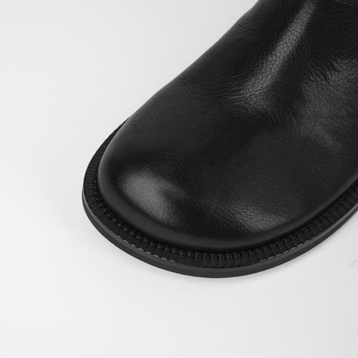 ROMI STUDIO“亲肤绒里”牛皮荔枝纹柔软云感银扣骑士靴 RWCWP06991【5cm】 商品图2