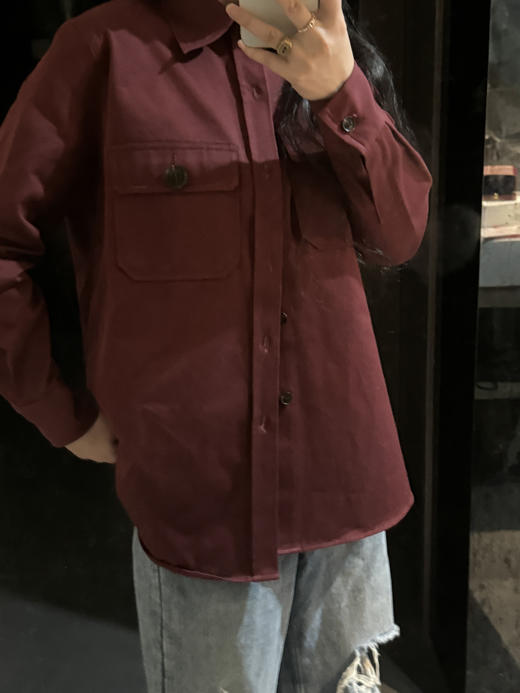 杨树林 单排扣尖领长袖衬衫 商品图6