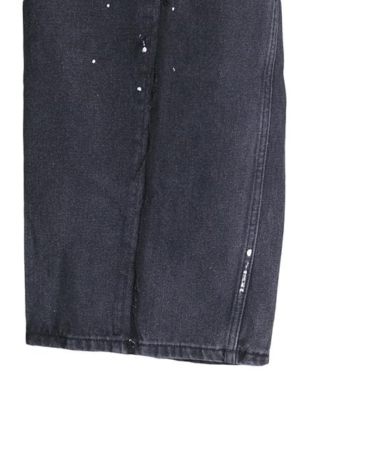 中性款泼墨做旧阔腿牛仔裤长裤 鹿晗同款hu016 商品图2