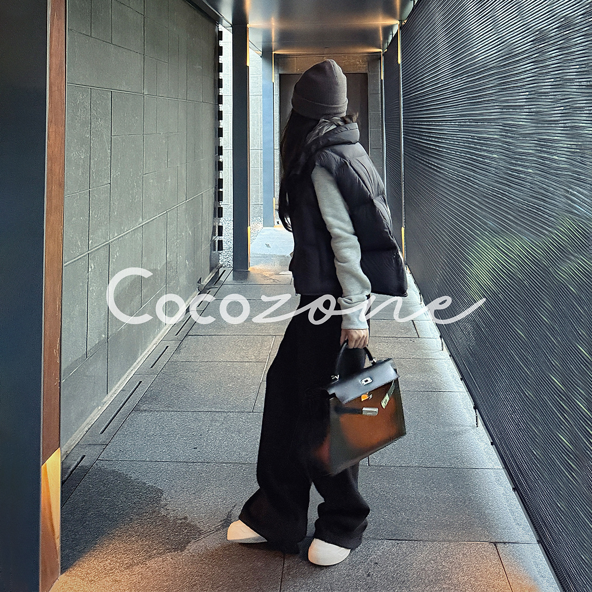 COCO ZONE 刘 一一 “立冬马甲”95波兰科鲁达鹅绒鹅绒服CD2A2862