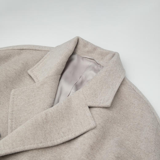 ROMI STUDIO“全手缝”秘鲁羊驼羊毛双排扣双面毛呢大衣RWCAW86776 商品图4