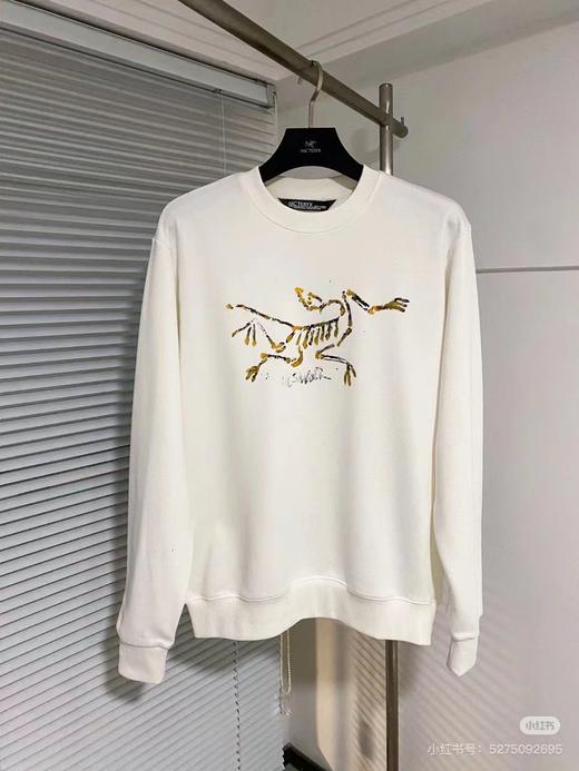 D110933联名款冬季新款男子针织加绒套头衫圆领卫衣 商品图7