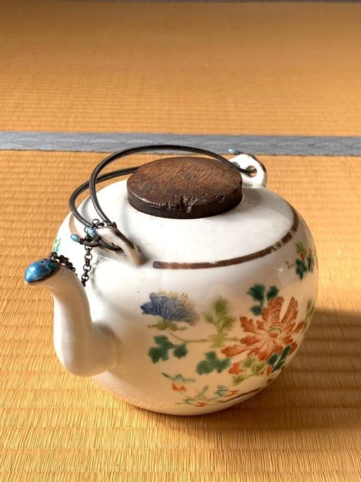 粉彩绘花果纹烧蓝银把茶壶，顺丰包邮 商品图9