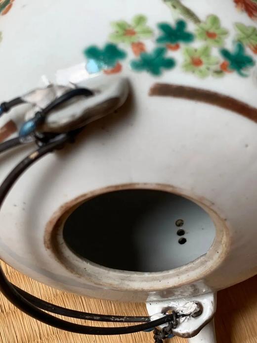 粉彩绘花果纹烧蓝银把茶壶，顺丰包邮 商品图13