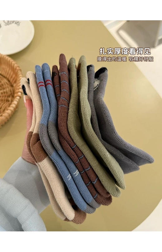 儿童加厚毛圈小狗袜子 商品图5