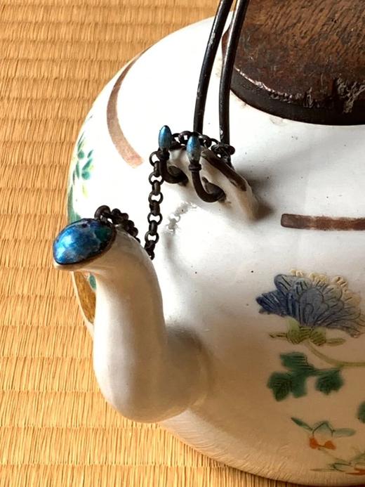 粉彩绘花果纹烧蓝银把茶壶，顺丰包邮 商品图3