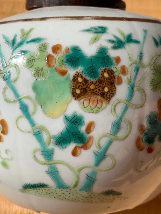 粉彩绘花果纹烧蓝银把茶壶，顺丰包邮 商品图4