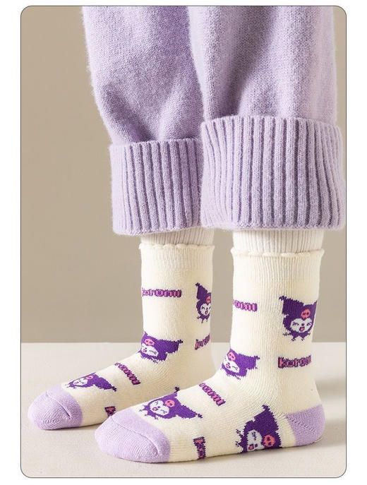 儿童加厚毛圈小狗袜子 商品图6