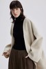 赠送围巾【轻奢双面尼】2522-01（羊毛➕天丝）高级感气质牛角扣廓形双面尼大衣-喜出 商品缩略图4