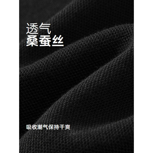 【桑蚕丝】GXG男装 休闲绣花polo衫短袖男商务T恤上衣 25夏新品 商品图4
