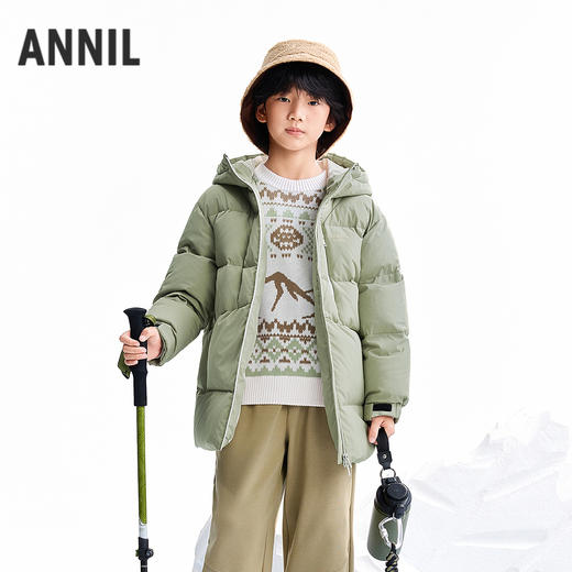 【实体店同款】男童中长款羽绒服冬季新款安奈儿童装AB545362 商品图0