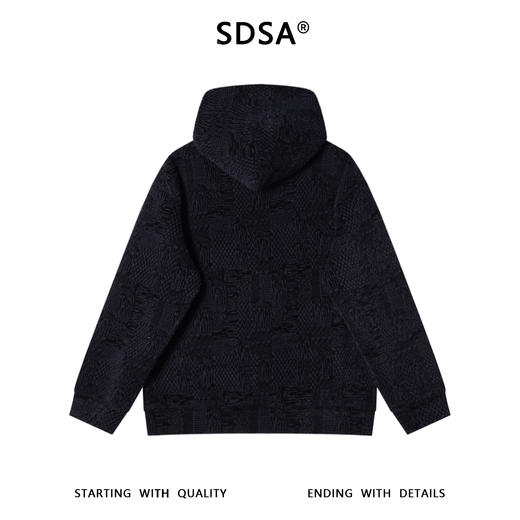 WY1309SDSA男士秋冬新款痞帅男装潮牌抽绳绒毛抽绳连帽卫衣百搭套头上衣 商品图5