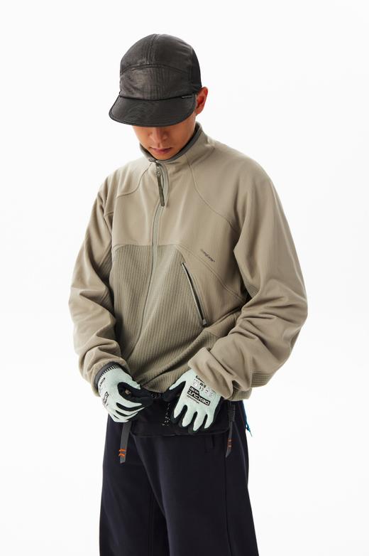 CryingCenter 立领拼接抓绒夹克宽松外套 男女款 哭喊中心 商品图3