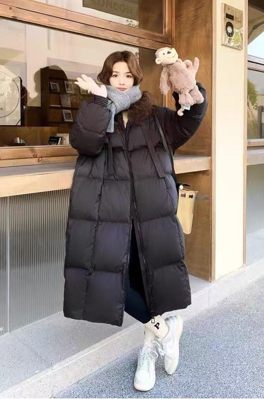 行走的大被子【羽绒服】6367绒子含量90% 宽松飘带高级感大版宽松羽绒服-喜出 商品图0