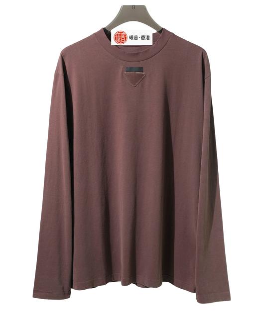 男款三角标水洗长袖T恤zo020 商品图0