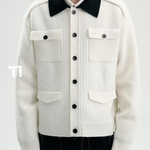 TIWILLTANG启世录“薄暮神谕”巴恩风翻领毛衫 商品图1